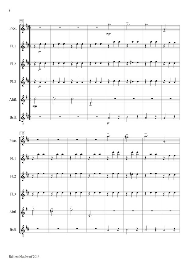 Aufforderung zum Tanz (Flötenensemble)