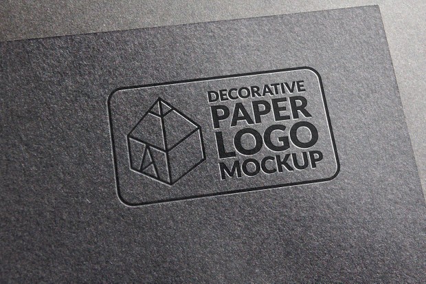 Decorative Paper Logo Mockup 3