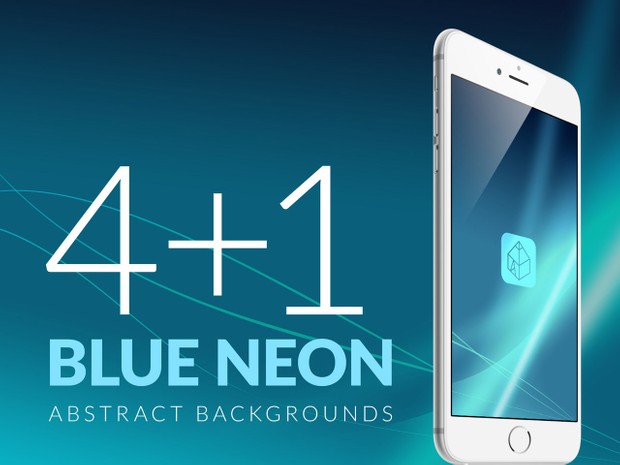 Blue Neon Abstract Backgrounds