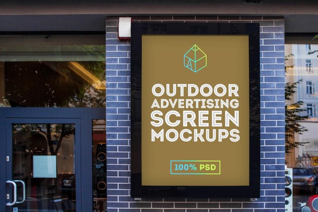 Outdoor Advertising Screen Mock-Ups 2