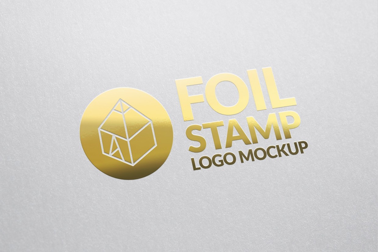 Gold Foil Stamp Logo Mock-Up - Graphic Shelter