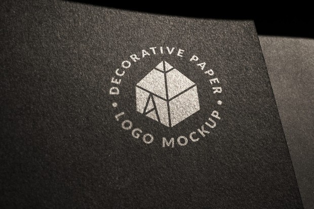 Decorative Paper Logo Mockup 2