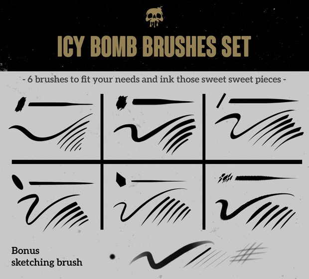 INKING BRUSHES.