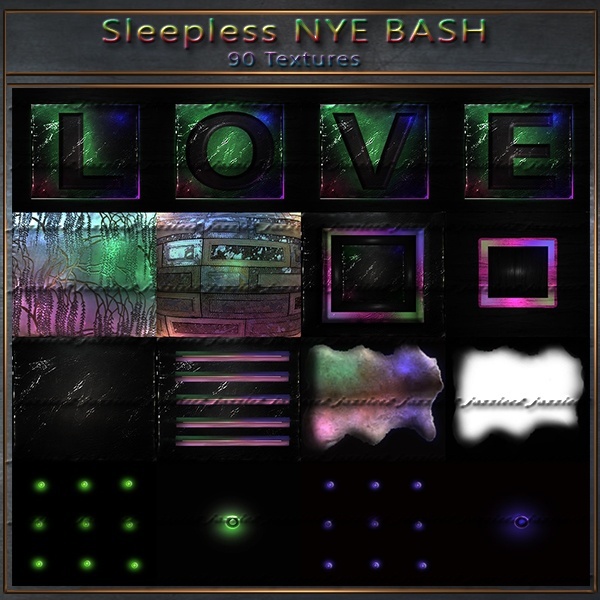 Sleepless NYE Bash 90 textures plus animated fireworks including instructions