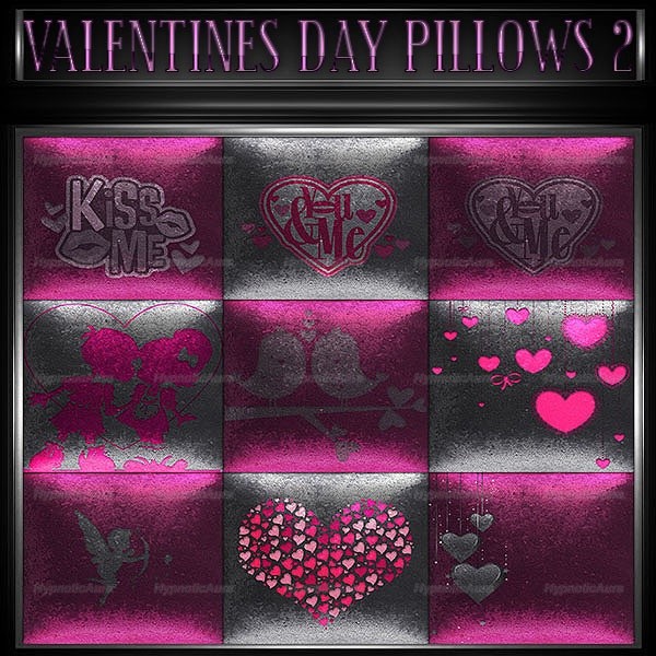 A~OFFER-VALENTINES DAY PILLOWS 1&2-60 TEXTURES
