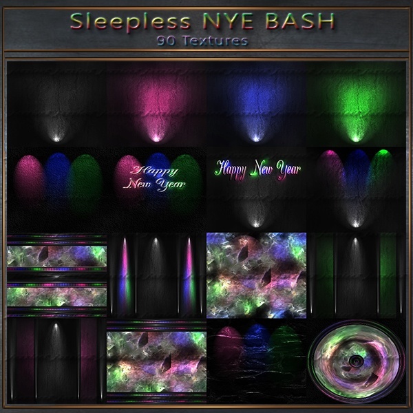 Sleepless NYE Bash 90 textures plus animated fireworks including instructions