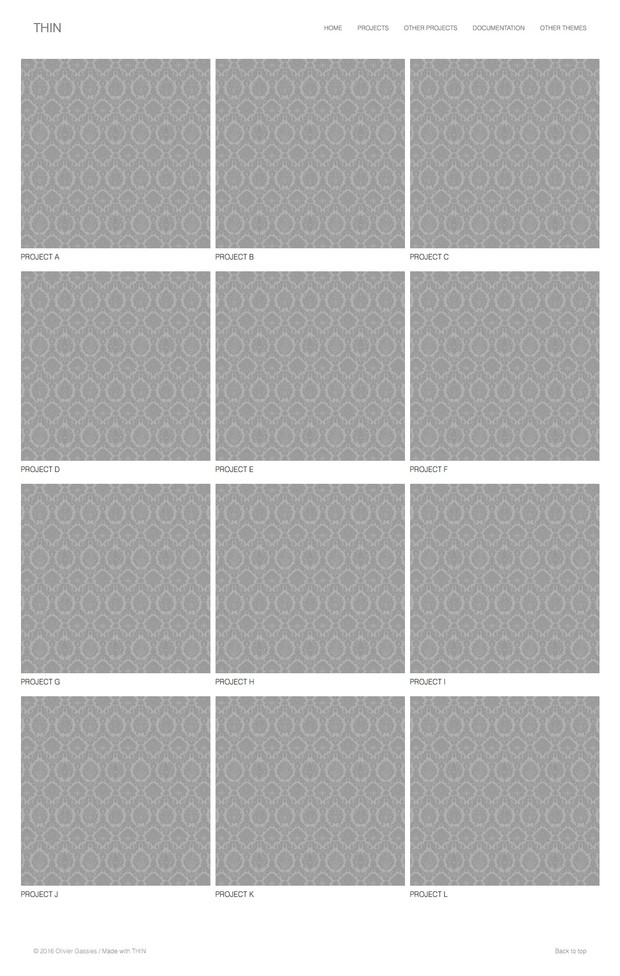 THIN theme for Kirby cms
