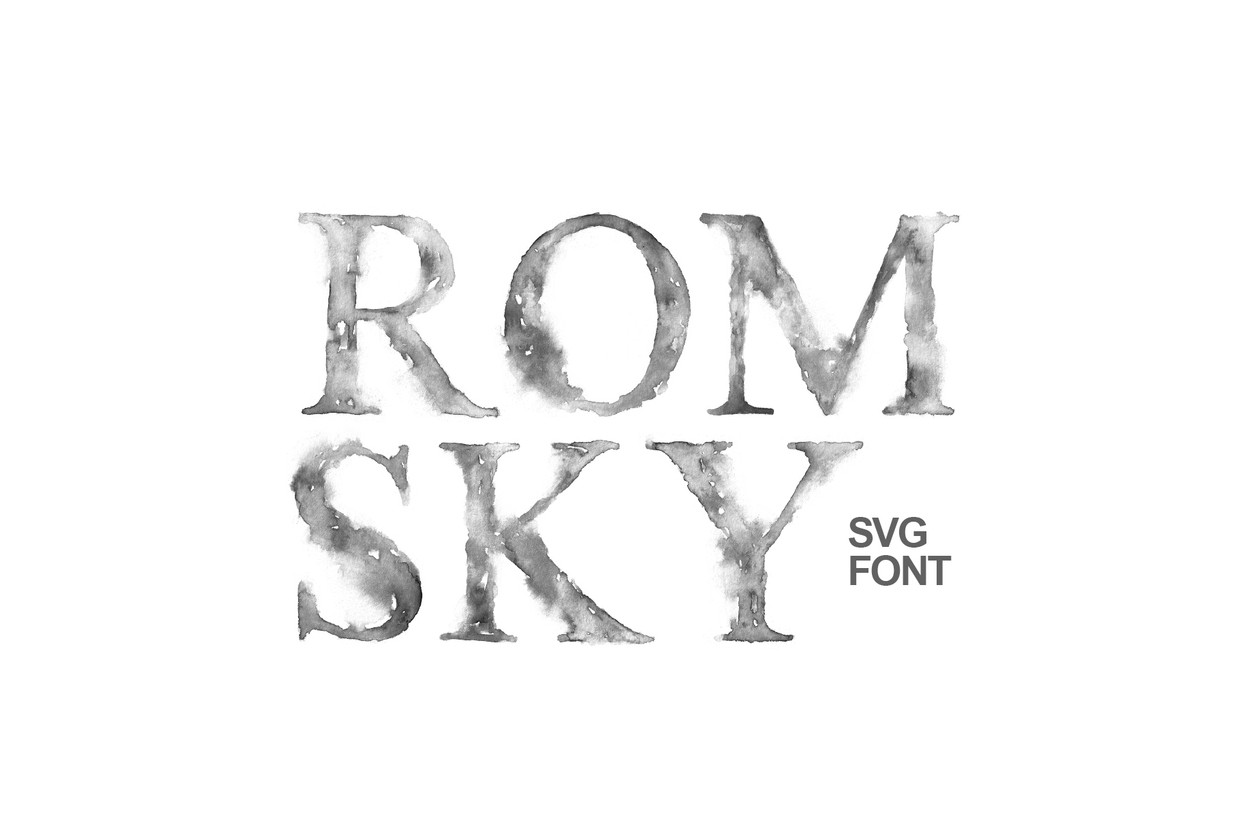 Romsky Watercolor Svg Font Freeject Store