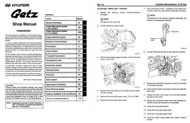 Hyundai Getz Workshop Manual