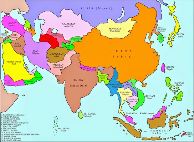 Datos climáticos Mundiales. Zona ASIA. / Global climatic data. ASIA (NOAA-GHCN)