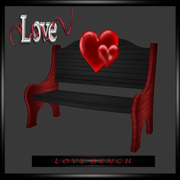 Love Bench Hearts