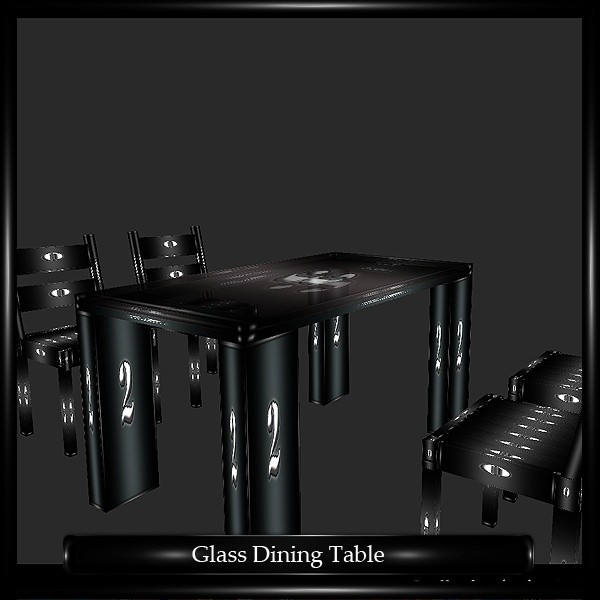 GLASS DINING TABLE