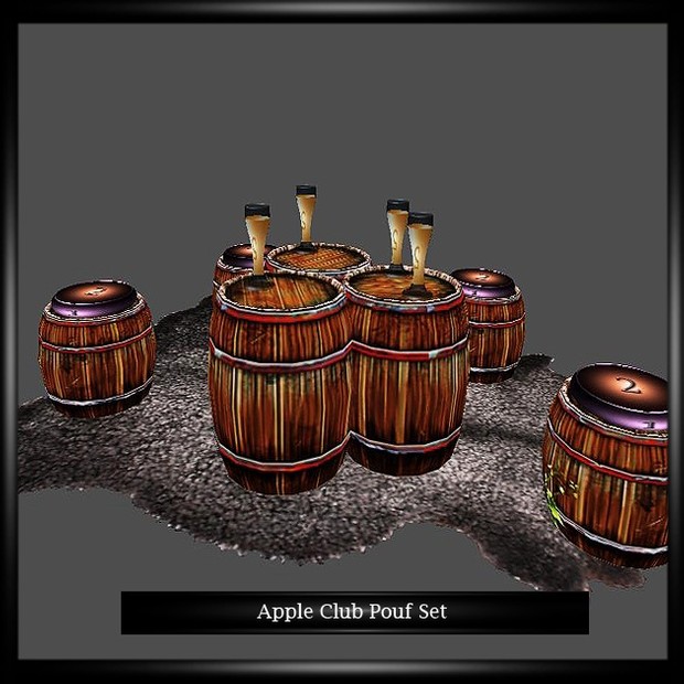 Apple Club Pouf Set