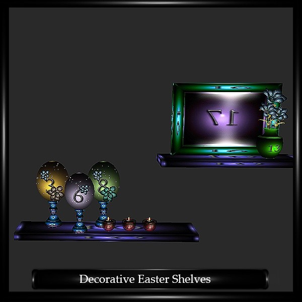 DECORATIVE EASTER SHELVES