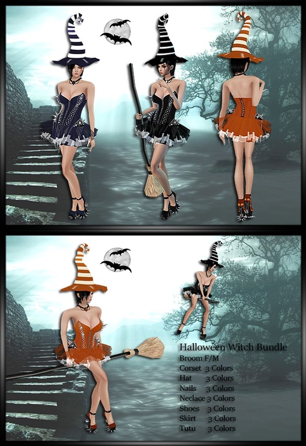 Halloween Witch Bundle 3 Colors
