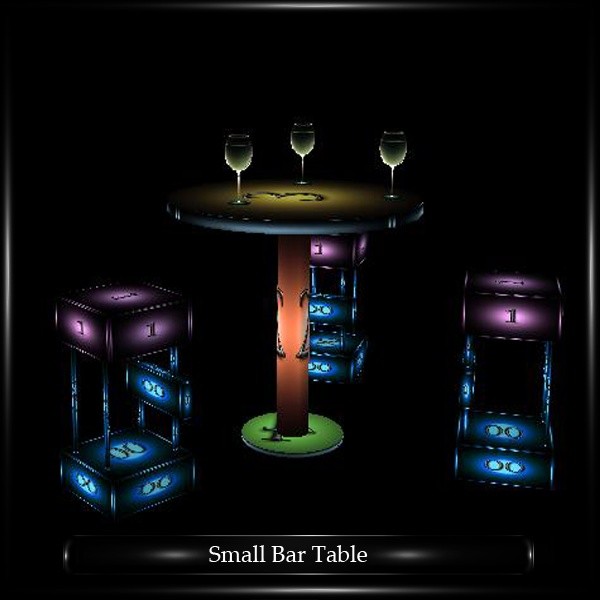 SMALL BAR TABLE STOOLS