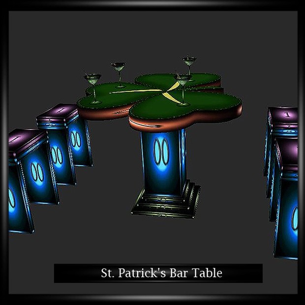 St. Patrick's Bar Table