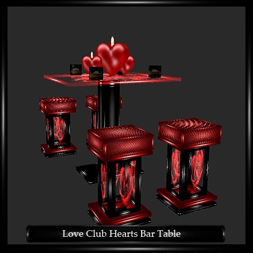 Love Club Hearts Bar Table