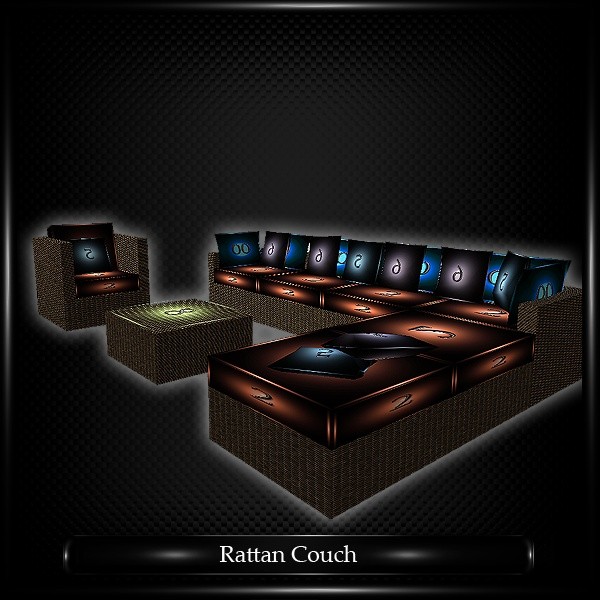 RATTAN COUCH