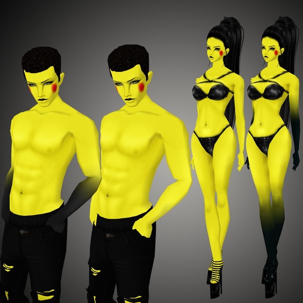 Pokemon Pikachu Skin Pack Male and Female