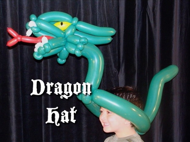 Dragon Balloon Hat Design by Asi Cohen