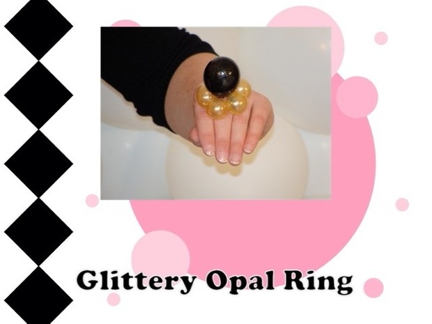 Glittery Opal Balloon Ring Design by Melissa Vinson