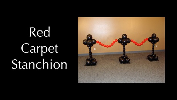Red Carpet Balloon Stanchions by Melissa Vinson