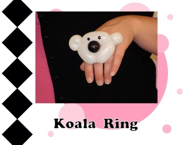 Koala Bear Balloon Animal Ring Design by Melissa Vinson