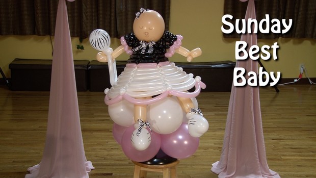 Sunday Best Baby Balloon Sculpture by Alexa Rivera