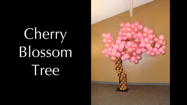 Cherry Blossom Tree Balloon Sculpture Design by Melissa Vinson