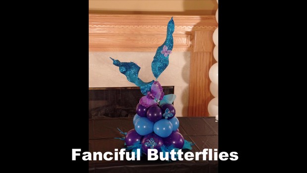 Fanciful Butterflies Balloon Centerpiece Design by Anne McGovern