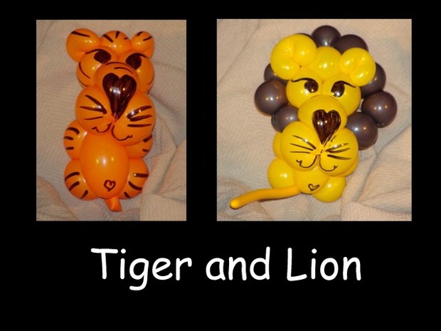 Tiger and Lion Balloon Animal Bracelets by Vicky Kimble