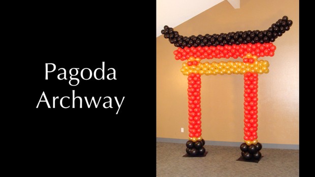 Pagoda Style Balloon Arch by Melissa Vinson