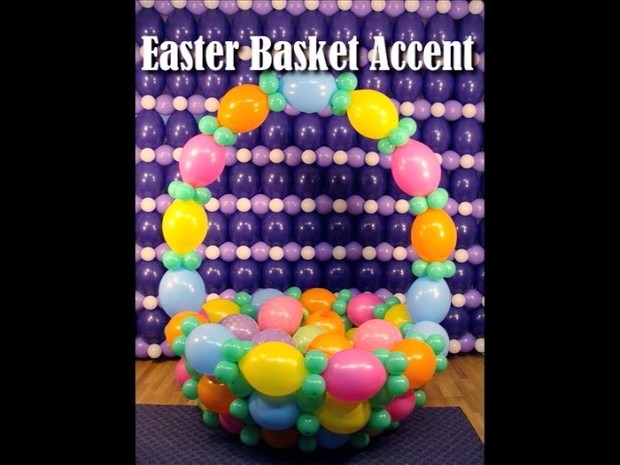Easter Basket Balloon Sculpture and Photo Op Design by Steven Jones
