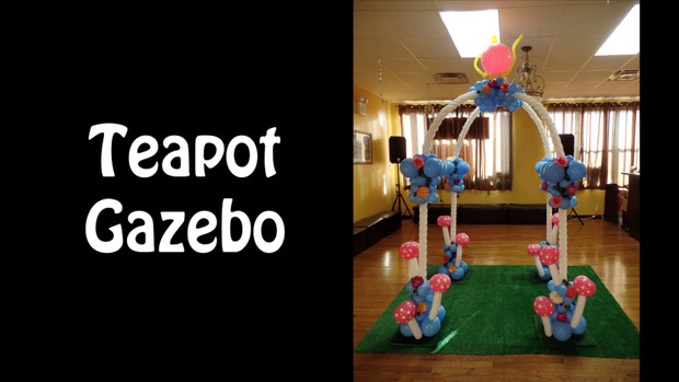 Teapot Gazebo Balloon Arch Design by Alexa Rivera