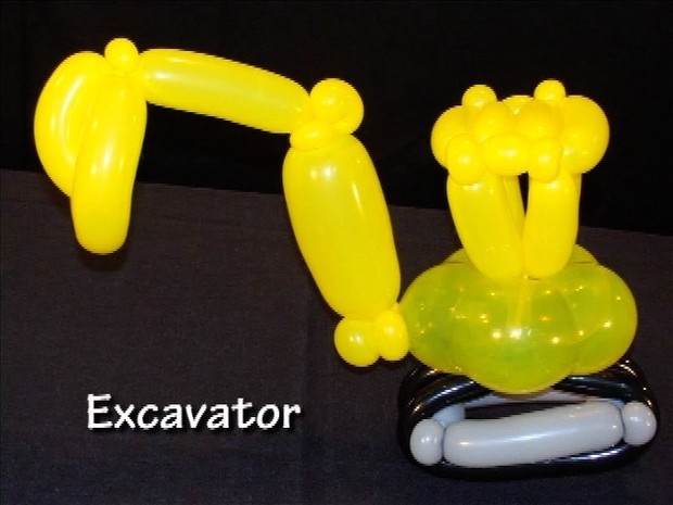 Rotating Excavator - Twisted Balloon Design by Tonya McNeill
