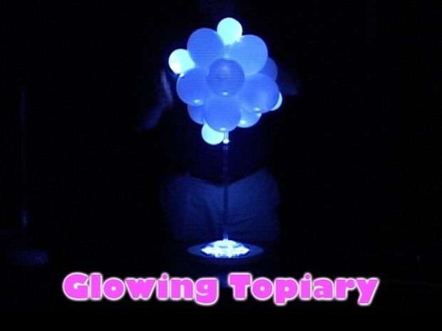 Glowing Topiary Balloon Centerpiece Design by Steven Jones