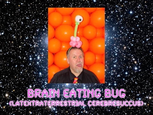 Brain Eating Bug Balloon Animal Sculpture by Jeff Hayes