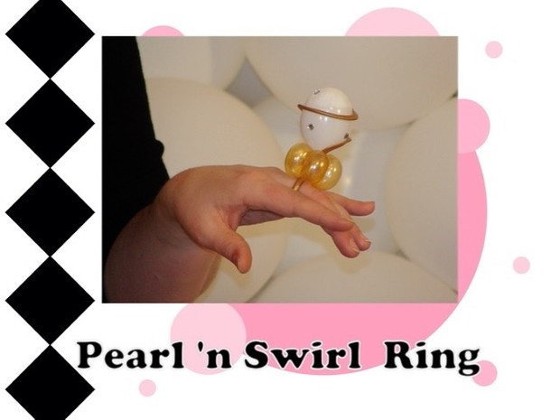 Pearl and Swirl Balloon Ring Design by Melissa Vinson