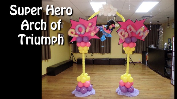 Super Hero Arch of Triumph Balloon Arch by Alexa Rivera