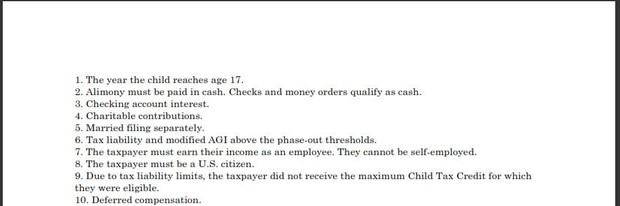 1. When does a child no longer qualify a taxpayer for the Child Tax Credit