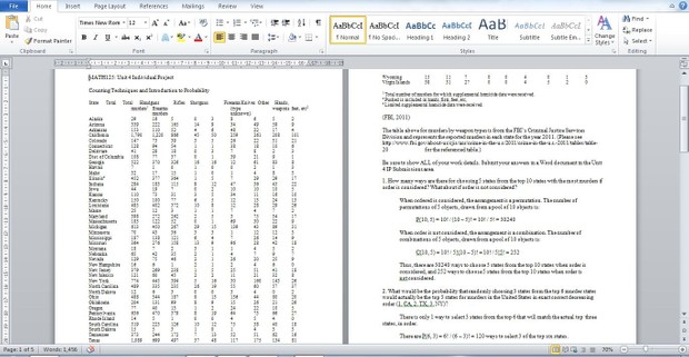 MATH125: Unit 4 Individual Project