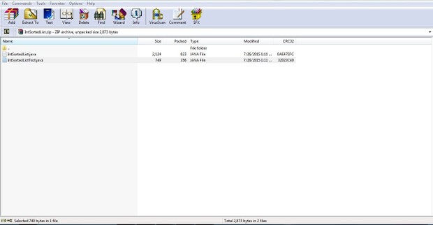 IntSortedList - Java