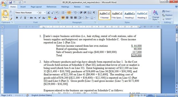Tax Problems - Carrie A. Morgan