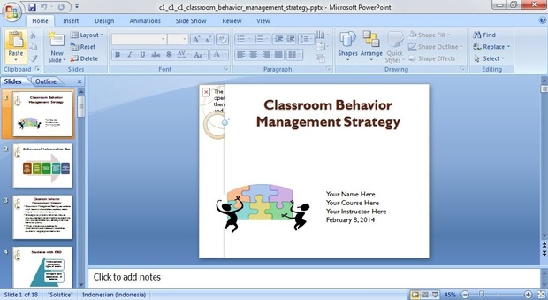 Classroom Behavior Management Strategy - PowerPoint presentation