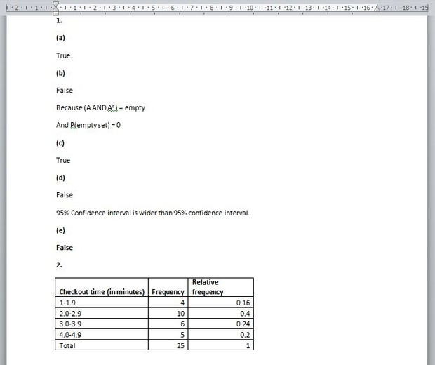 STAT 230 OL4 US2 Sections Final Exam Spring 2015 Complete Solution