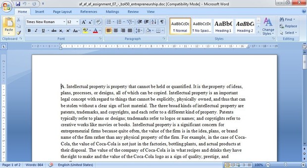 ASSIGNMENT 07 - BZ450 Entrepreneurship