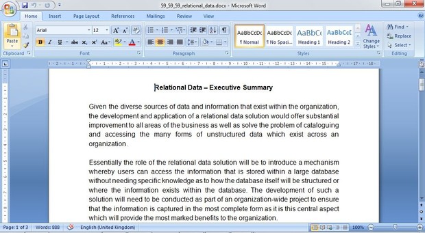 Write a two-page executive summary for your boss explaining