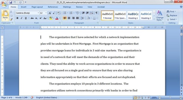 The Network Implementation Plan is built from a solid network design