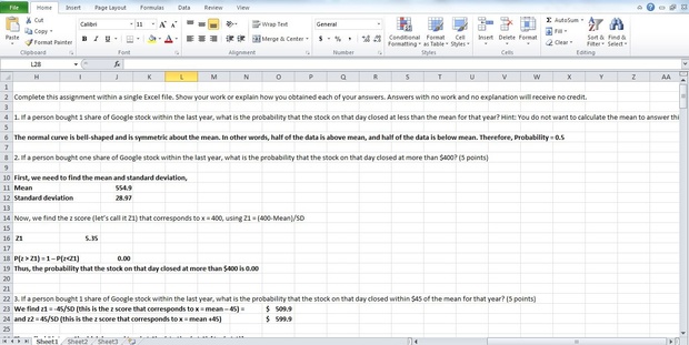 PROJECT 3 INSTRUCTIONS Based on Larson & Farber: sections 5.2-5.3